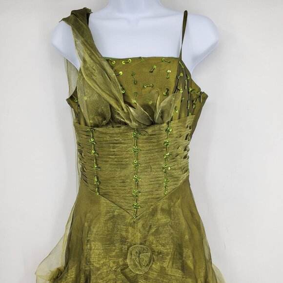 NWT Cherlone Forest Fairycore Ethereal Renaissance Nature Fantasy Prom Dress 8 1 - Picture 7 of 16